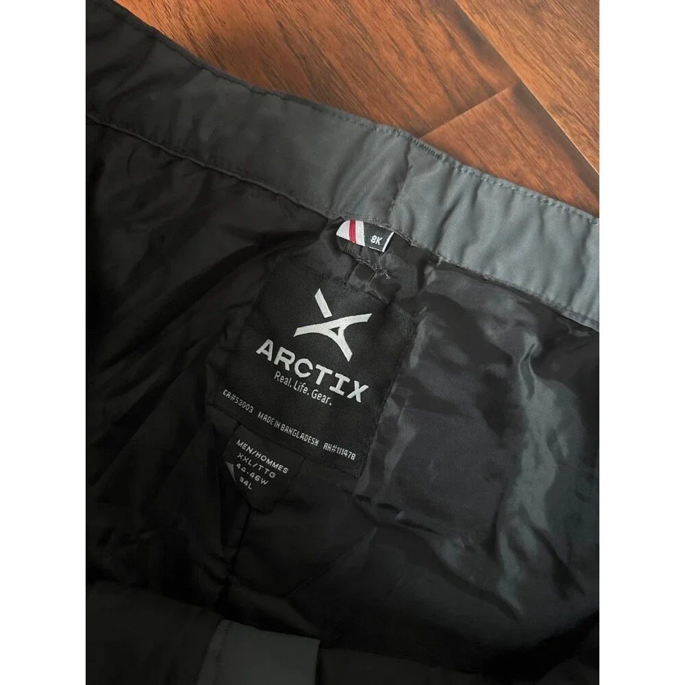 Arctix Men’s 2XL Snow Ski Pants 44-46x30 Gray Insulated Winter Snowmobile